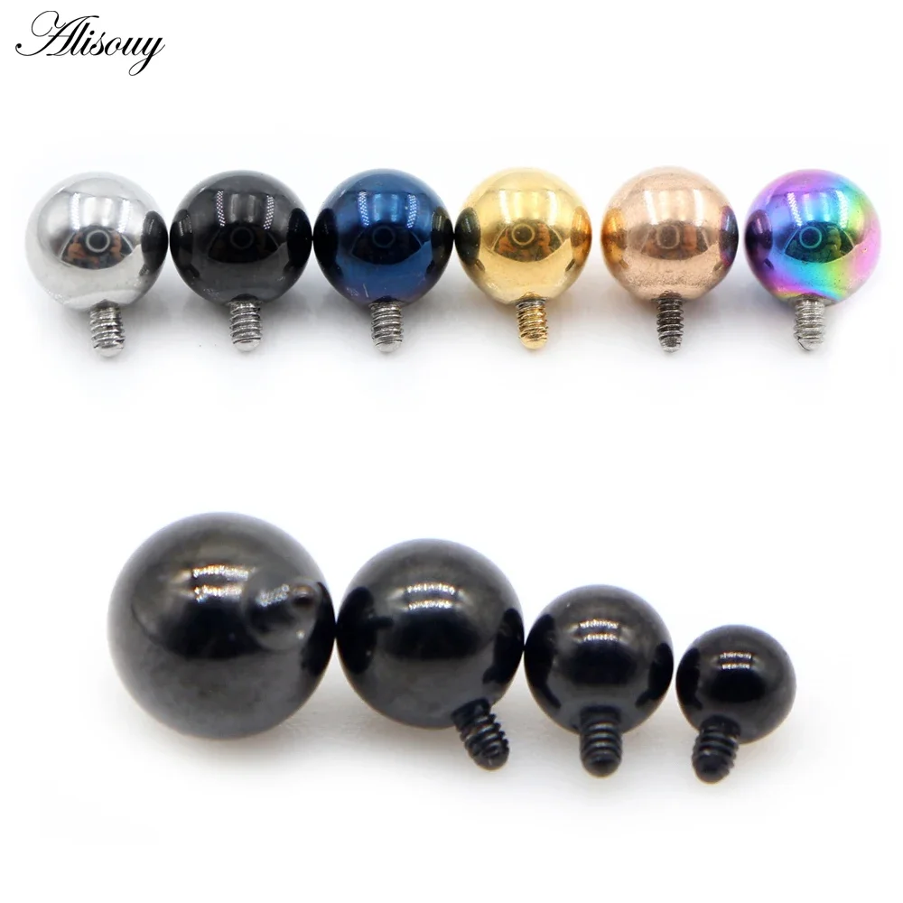 Nipple Bar Curved - Alisouy 2pcs Stainless Steel Replacement Ball
