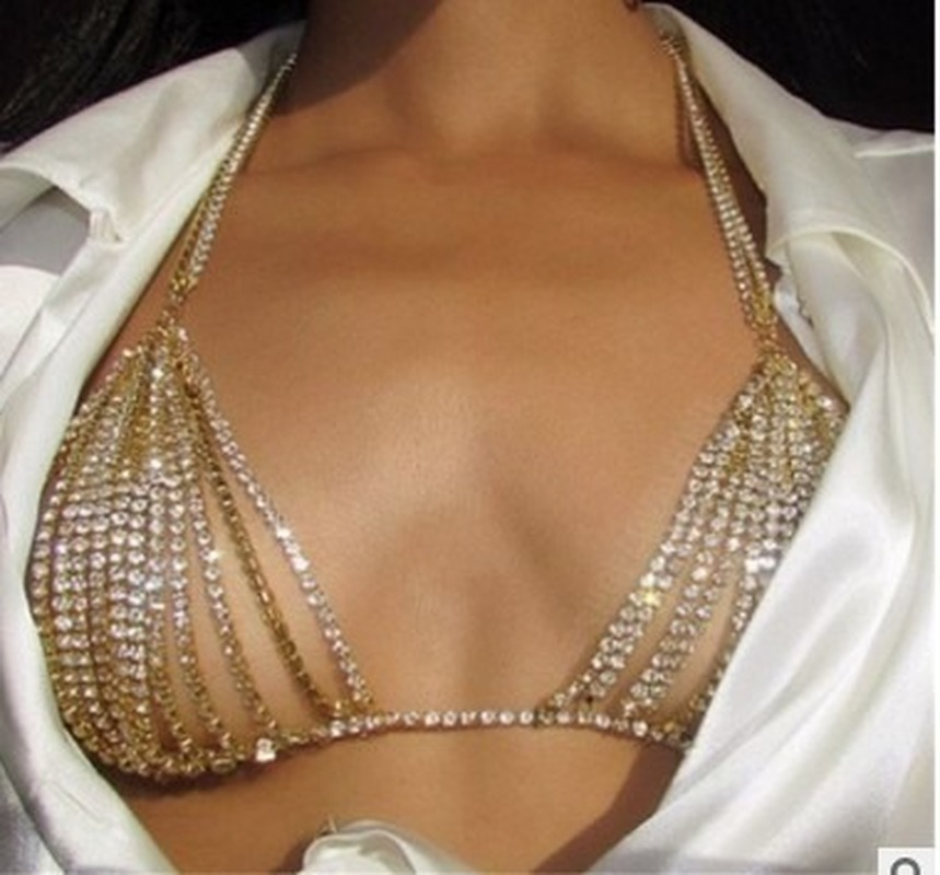 Body Jewelry Kit - Luxury Heart Crytal Bikini Body Chain