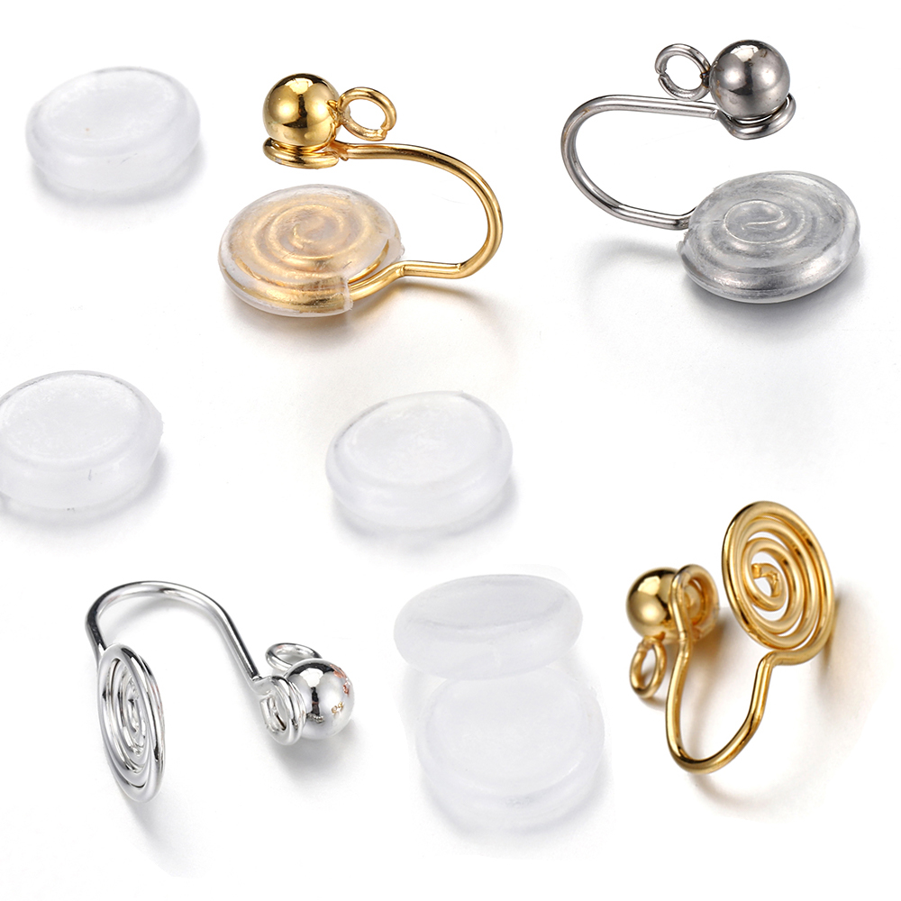 Body Jewelry Kit - 10pcs Stainless Steel Ear Clips Spiral