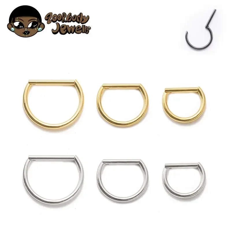 Nipple Bar Curved - 1Pcs G23 Titanium Piercing 16G 8/10/12mm