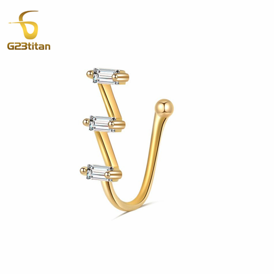 Body Jewelry Ear - 1pc Fake Nose Piercing Ring Women