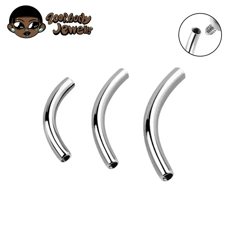 Nipple Bar Curved - 10 Pcs/Lot ASTM F136 Titanium Internal