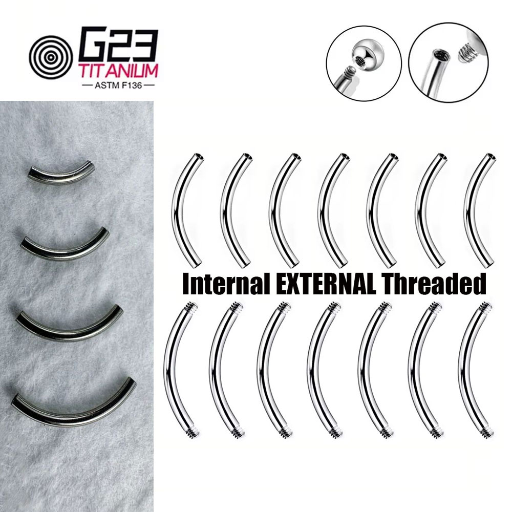 Nipple Bar Curved - Wholesale 5/10/50pcs G23 Titanium Curved Bar