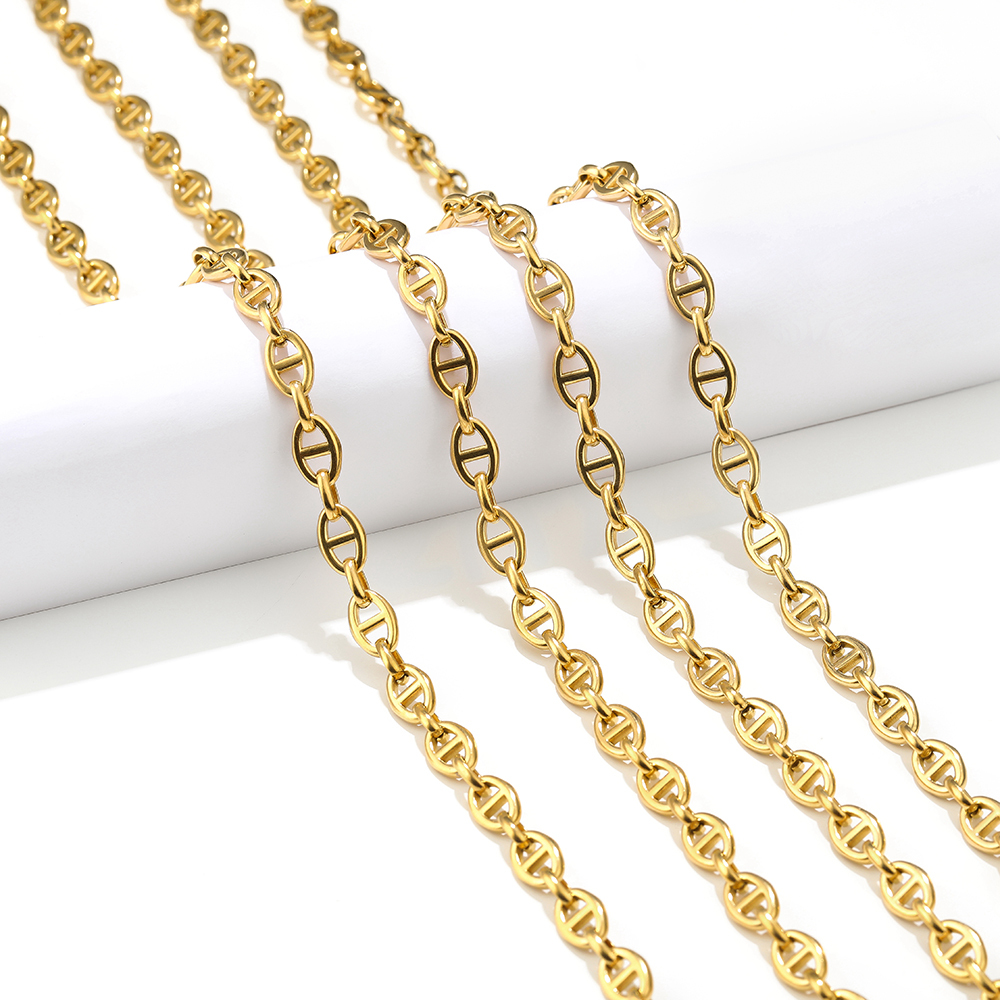 Body Jewelry Chain - 1 Meter Stainless Steel Coffee Bean