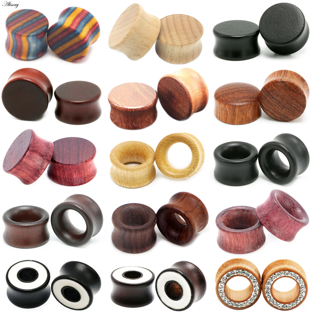 Body Jewelry Gauges - 1PC Fashion Ear Plugs Wood Flesh