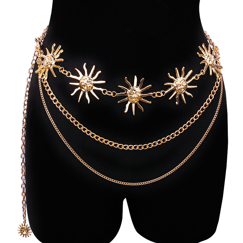 Body Jewelry Beach - Chunky Multilayer Punk Gothic Moon Sun