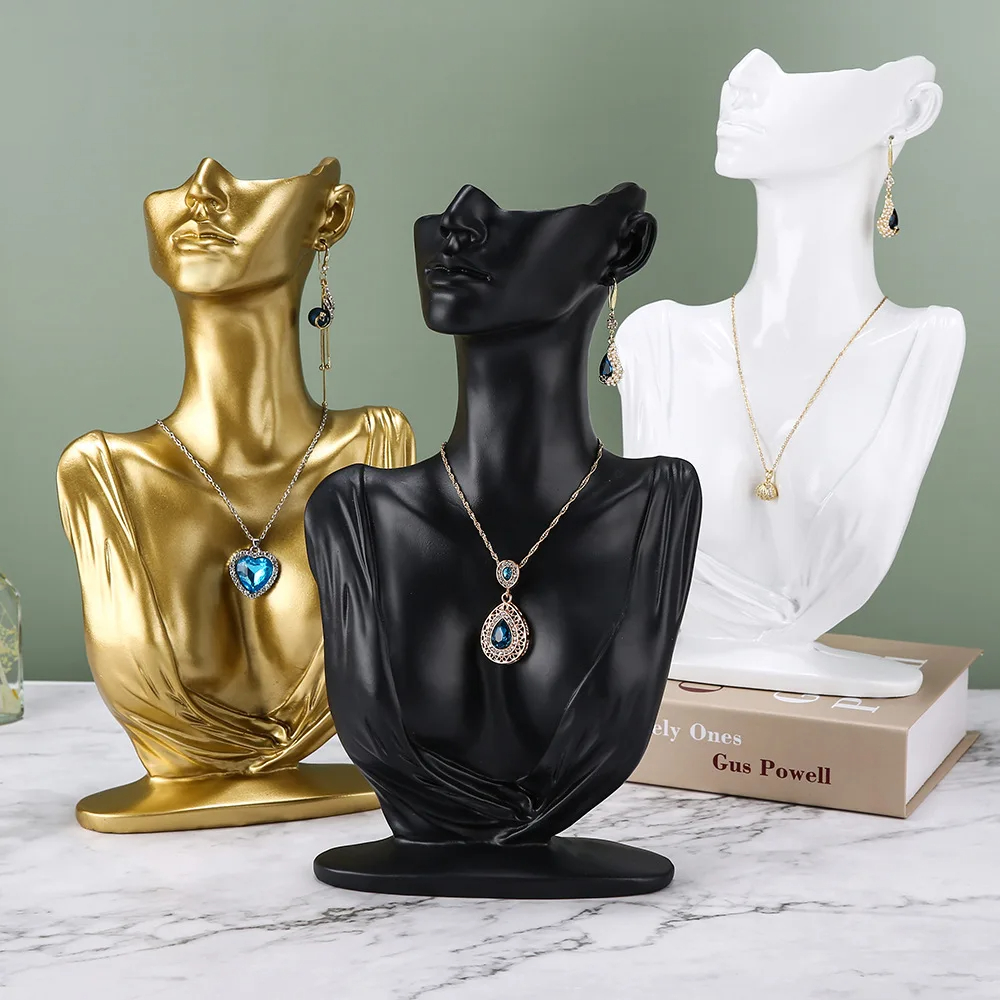 Body Jewelry Display Case - Mannequin Necklace Jewelry Display Stand Portrait