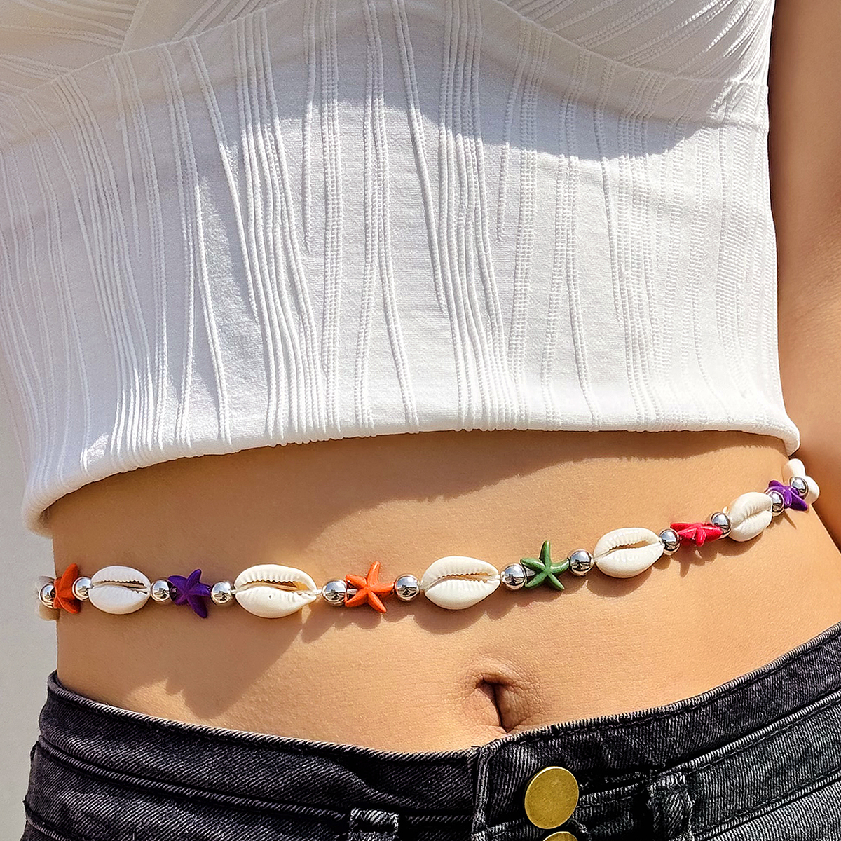 Body Jewelry Beach - Tocona Bohemian Shell Color Starfish Belly