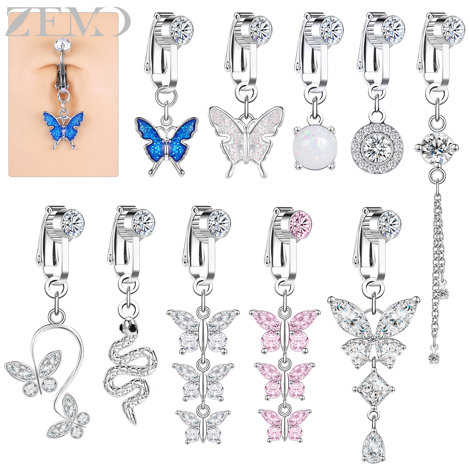 Body Jewelry And Piercing - ZEMO 1 PC Stainless Steel Clip