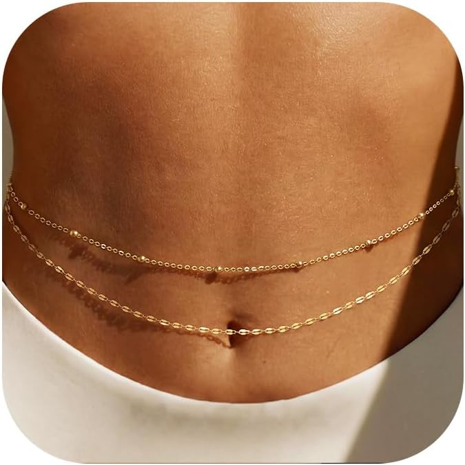 Body Jewelry Beach - 14K Gold Plated Waist Chain Women