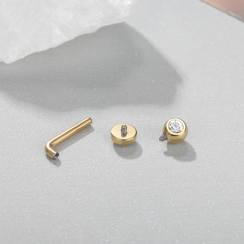 1PC Implant Grade Titanium Chr - Body Jewelry Vch reseña y precio