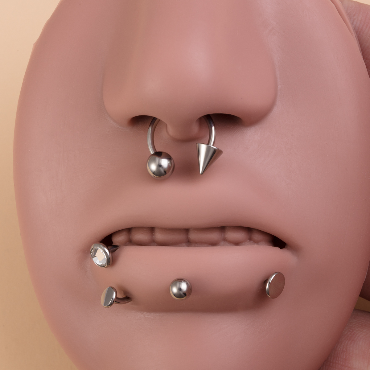 8pcs/Lot ASTM F136 Implantable - Nipple Bar Curved reseña y precio