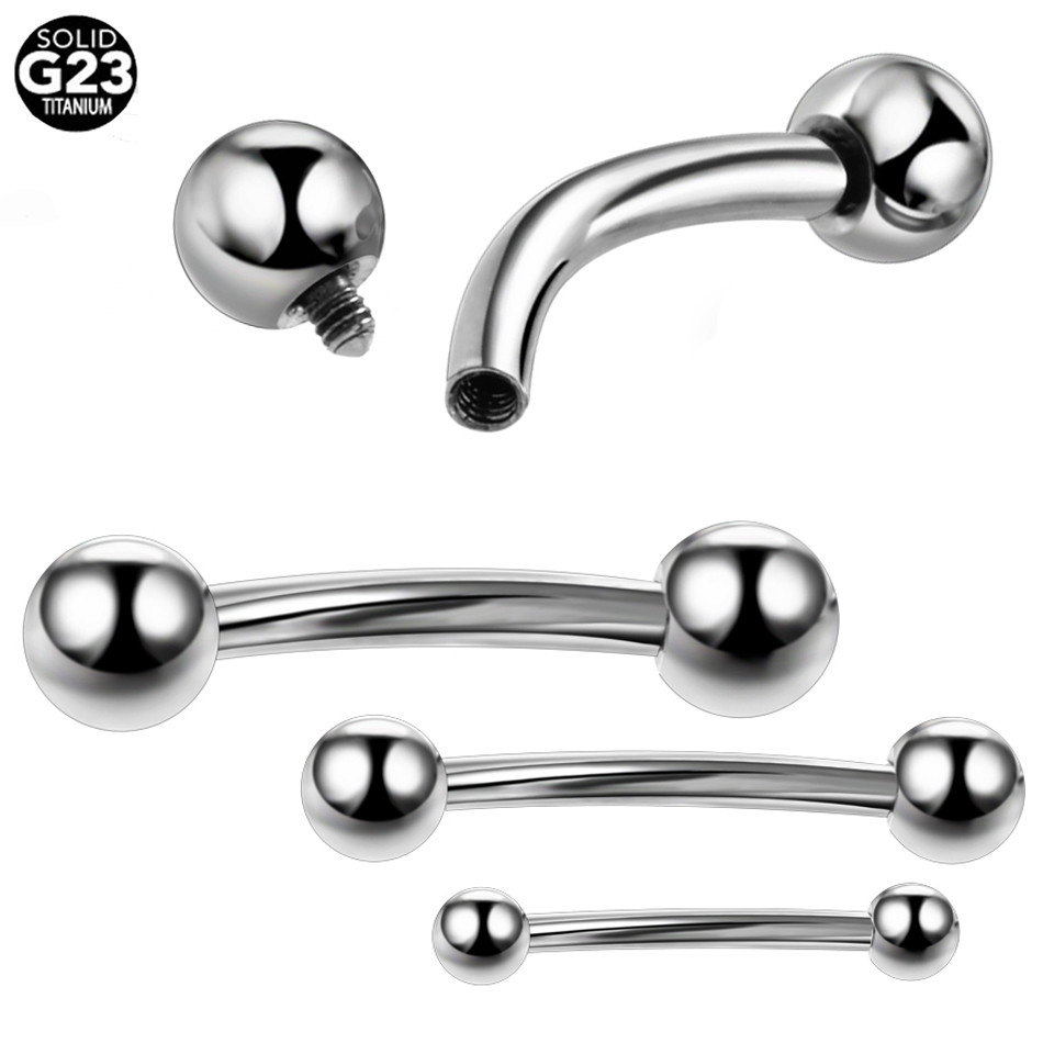 1PC 100% Titanium Eyebrow Pier - Nipple Bar Curved reseña y precio