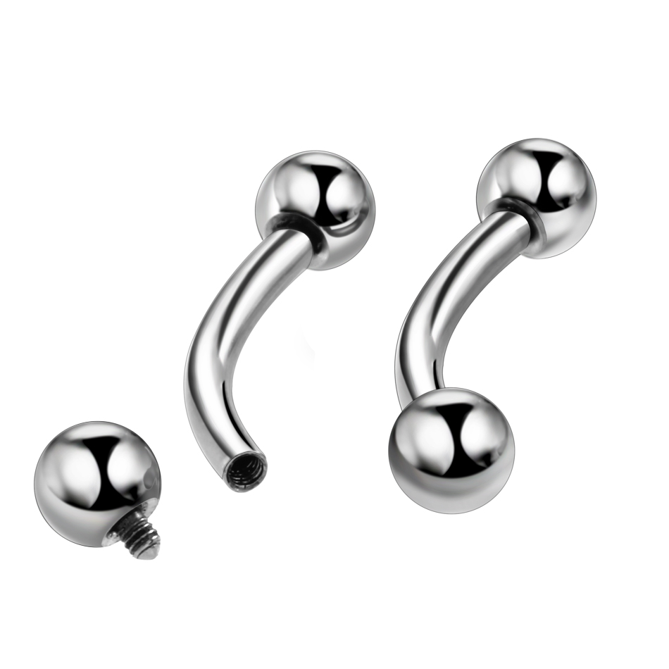 1PC 100% Titanium Eyebrow Pier - Nipple Bar Curved reseña y precio