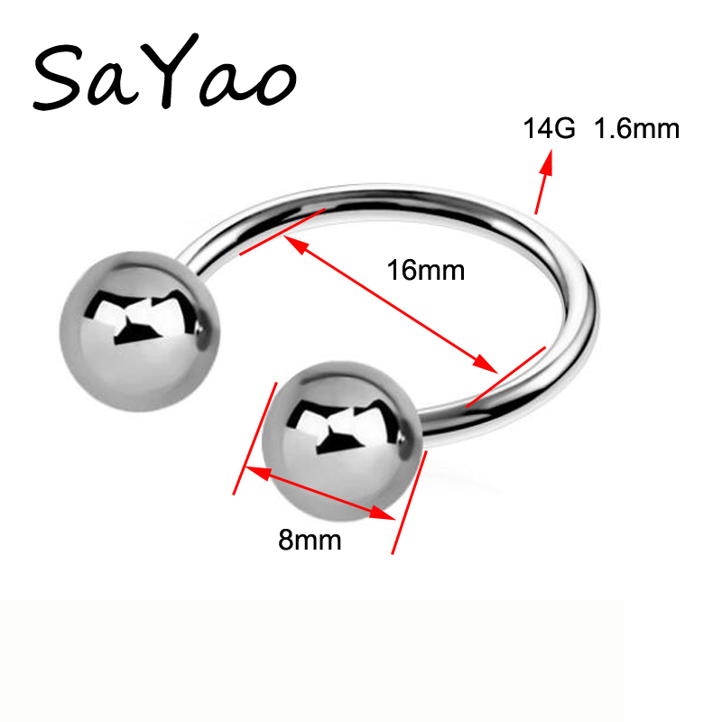 Big Ball Stainless Steel Barbe - Nipple Bar Curved reseña y precio