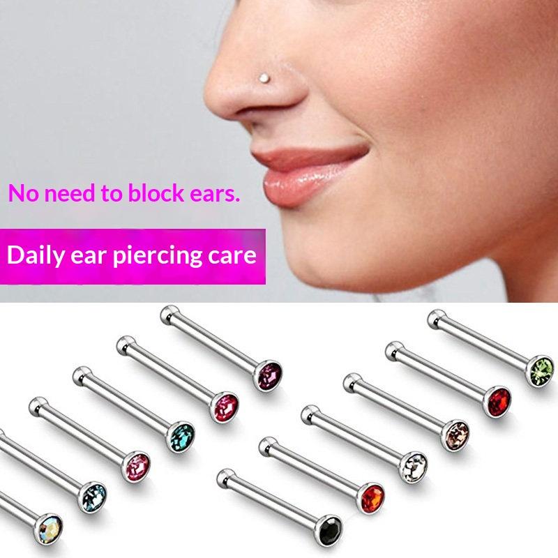Si 60Pcs new Straight Nose Stu - Body Jewelry Nose Studs reseña y precio