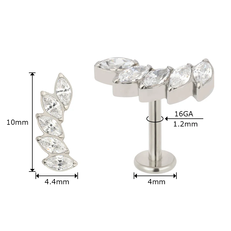 ASTM F136 Titanium EAR PIERC M - Nipple Bar Curved reseña y precio
