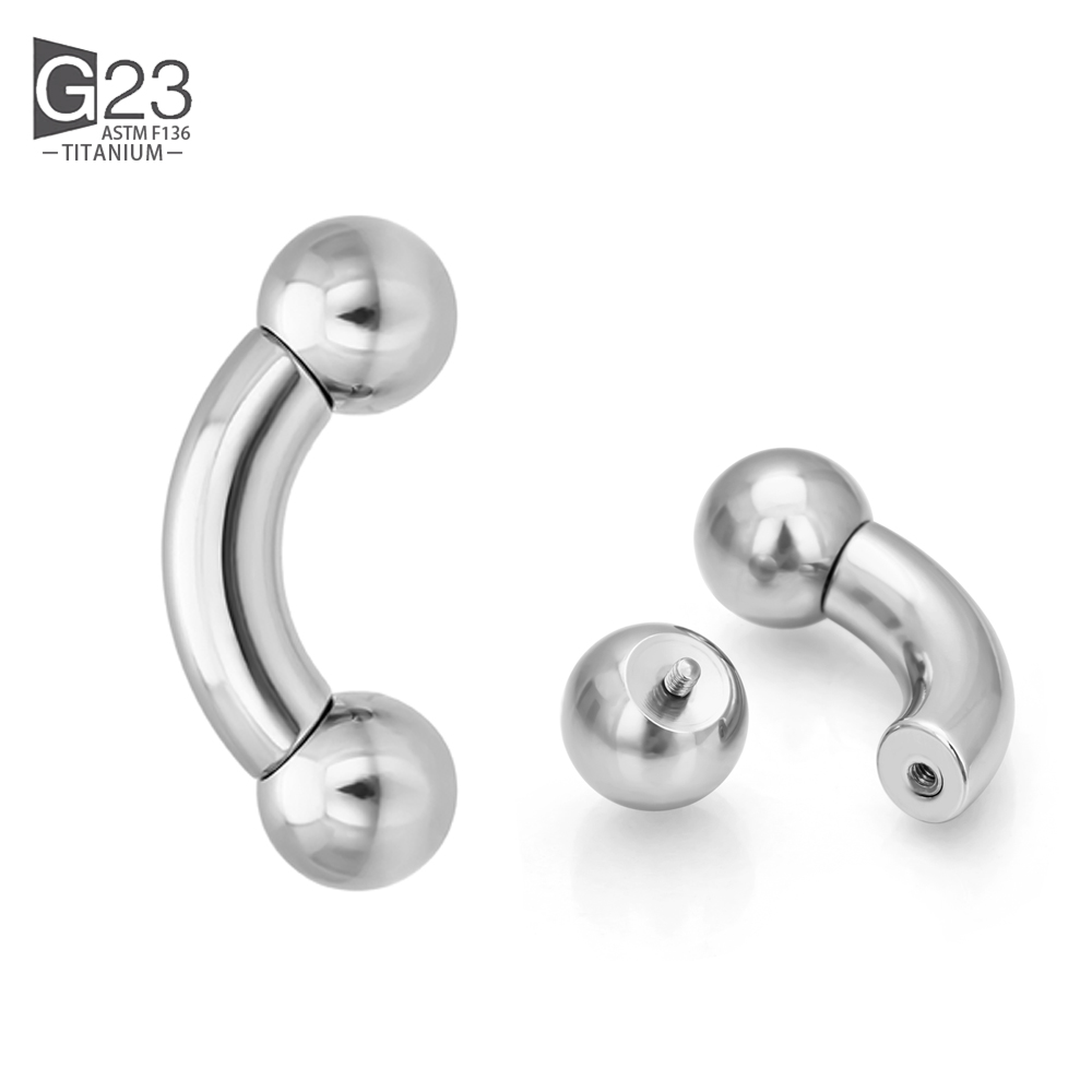 1pcs ASTM F136 Titanium Curved - Nipple Bar Curved reseña y precio
