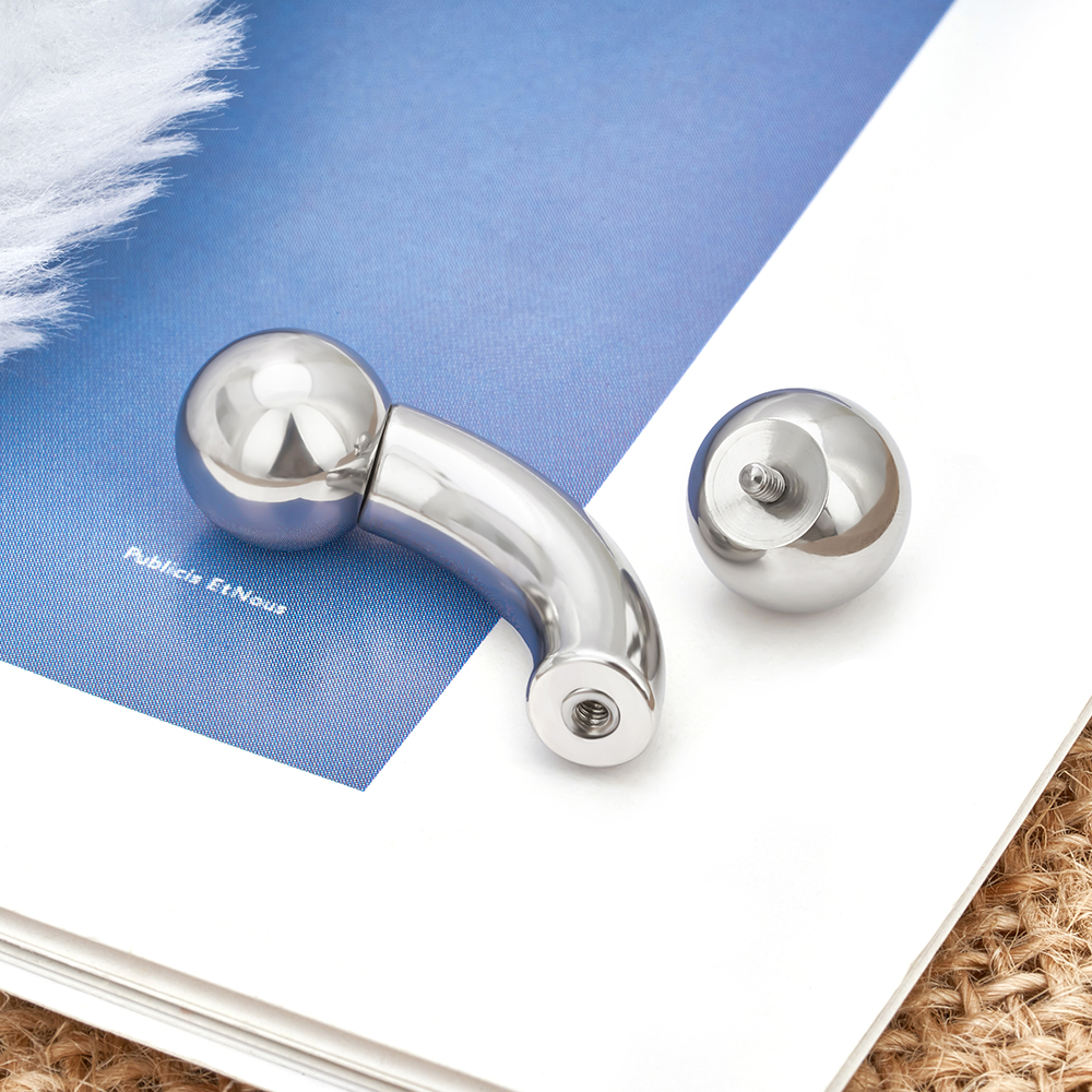 1pcs ASTM F136 Titanium Curved - Nipple Bar Curved reseña y precio
