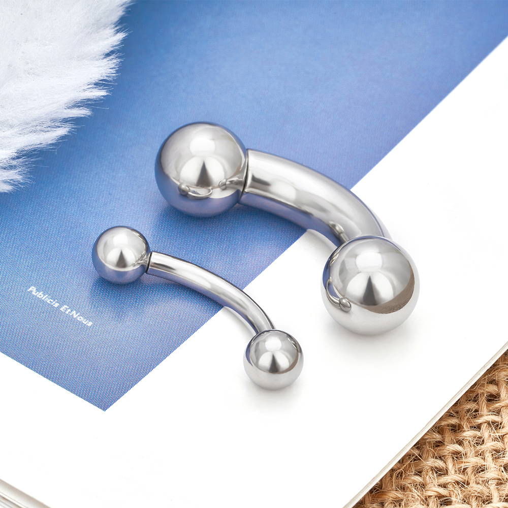 1pcs ASTM F136 Titanium Curved - Nipple Bar Curved reseña y precio