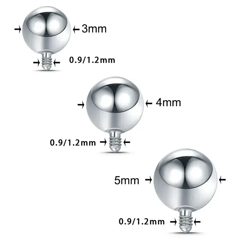 10pcs ASTM F136 Titanium Ball  - Nipple Bar Curved reseña y precio