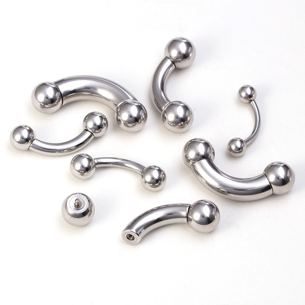 1pc Big Size Genital Curved Ba - Nipple Bar Curved reseña y precio