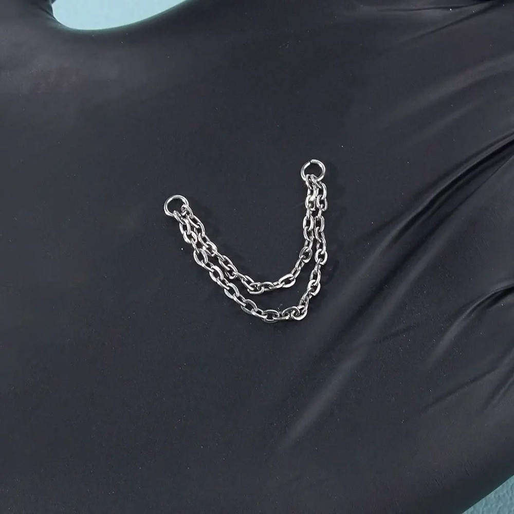 Titanium Nose Chain Three Laye - Body Jewelry Ear reseña y precio