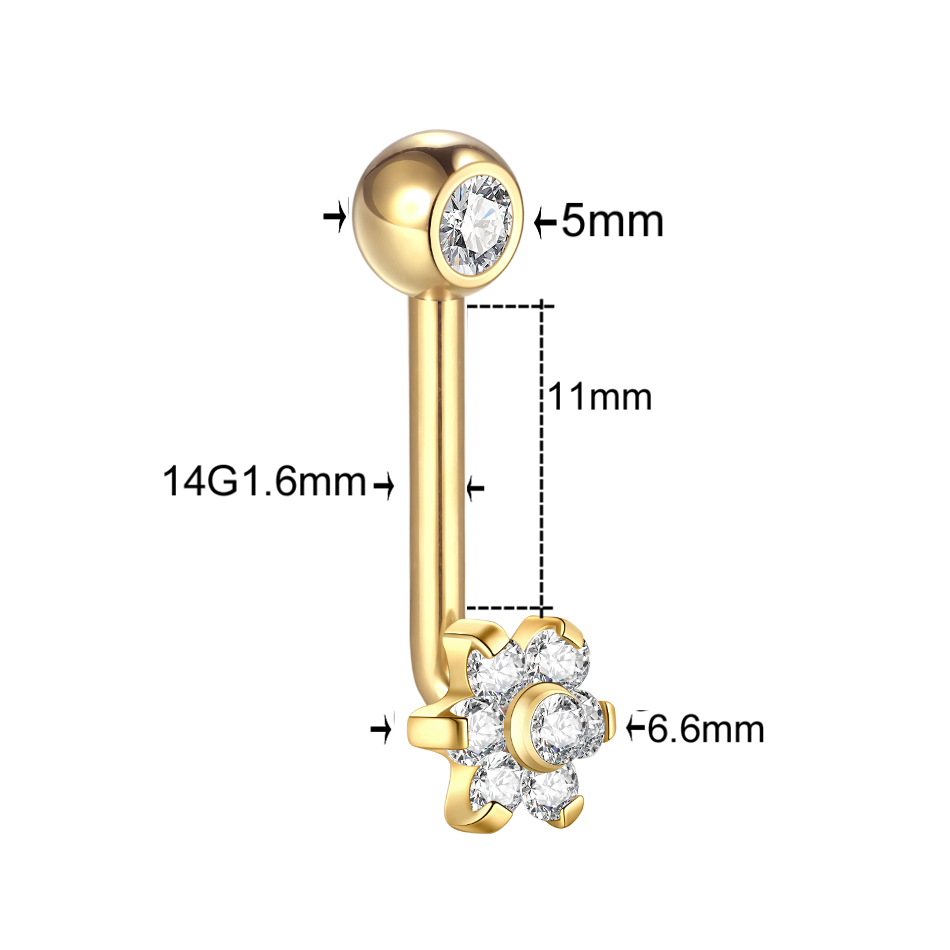 1PC Titanium Christina Vertica - Body Jewelry Vch reseña y precio