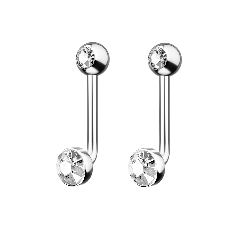 1PC F136 Titanium 14G CZ Gem P - Body Jewelry Vch reseña y precio