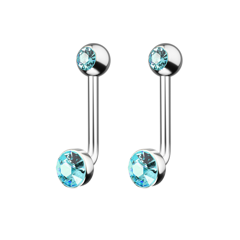 1PC F136 Titanium 14G CZ Gem P - Body Jewelry Vch reseña y precio