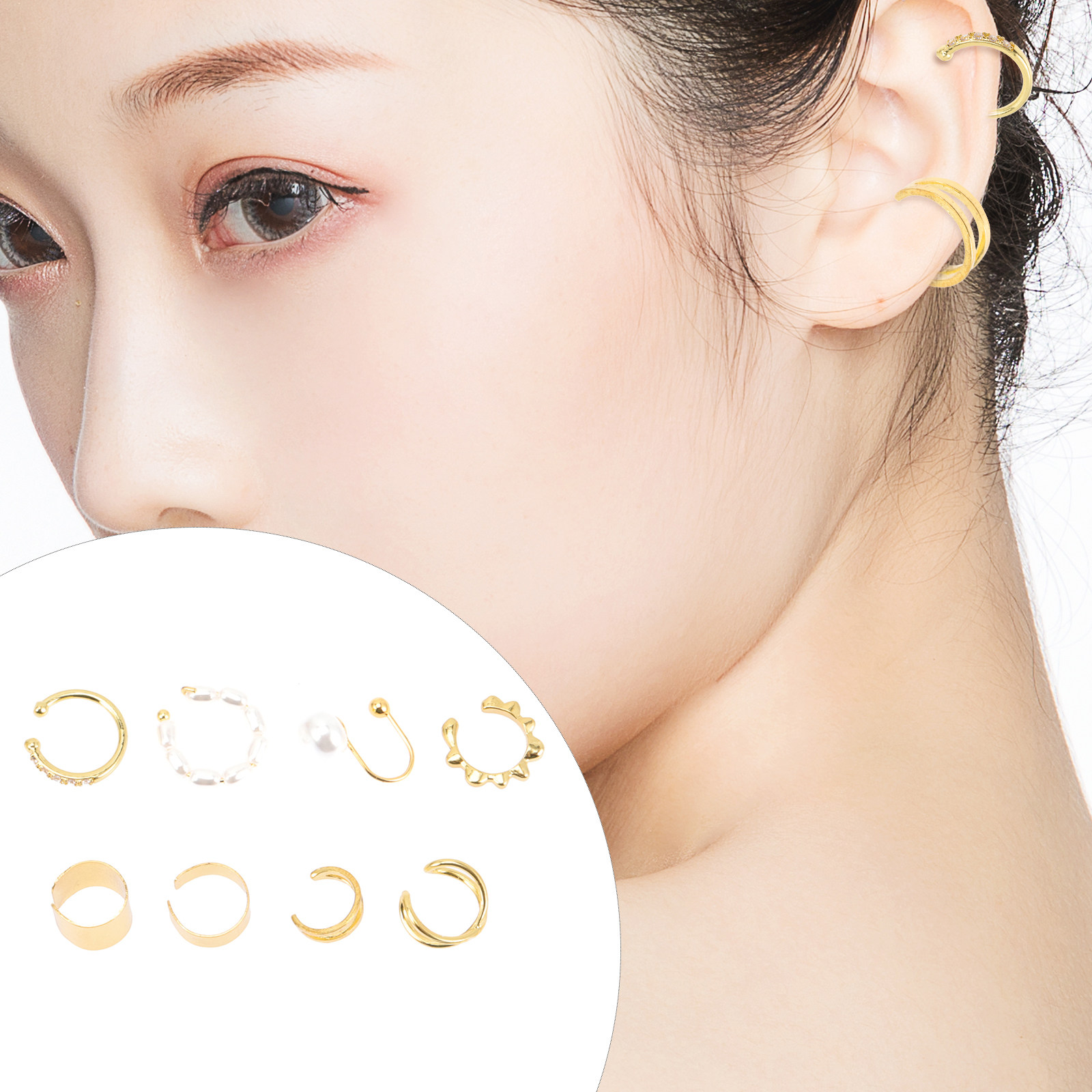 8Pcs Women Clip on Nose Rings  - Body Jewelry Ear reseña y precio