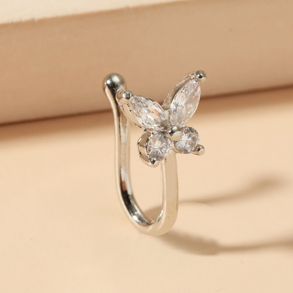Rhinestone Butterfly Nose Ring - Body Jewelry Ear reseña y precio