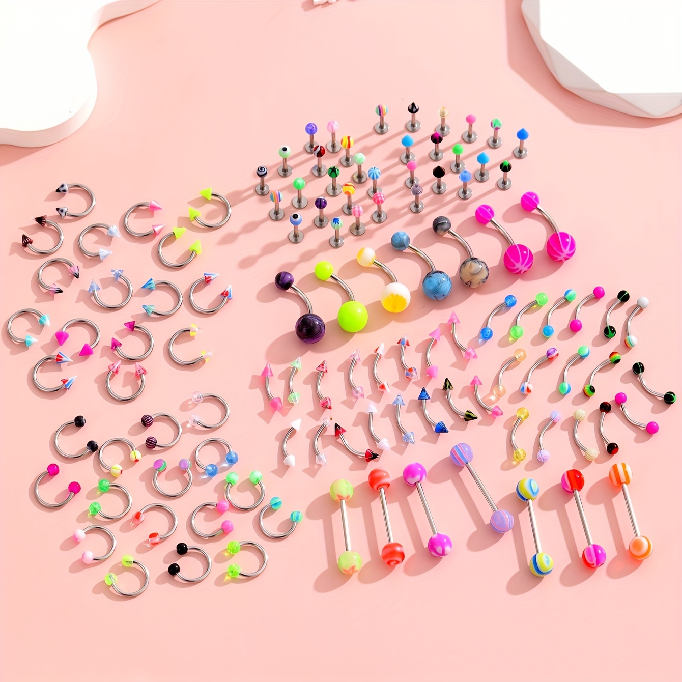 45/80/110Pcs Mix Styles Stainl - Body Jewelry Display Case reseña y precio