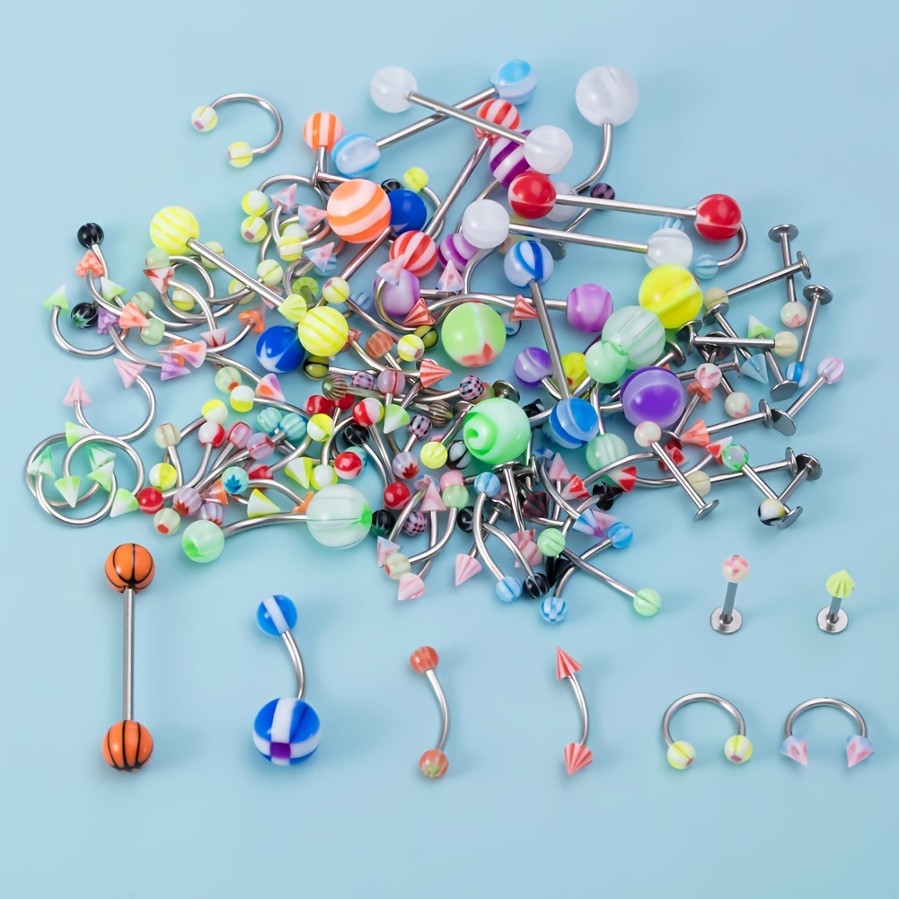 45/80/110Pcs Mix Styles Stainl - Body Jewelry Display Case reseña y precio