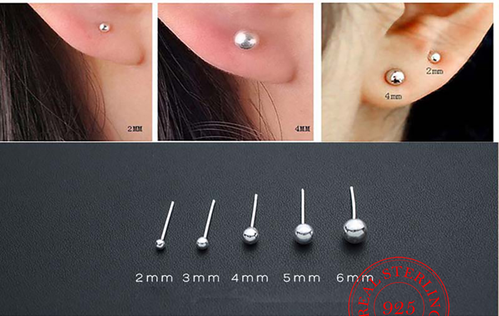 925 Sterling Silver 2mm/3mm/4m - Body Jewelry Ear reseña y precio
