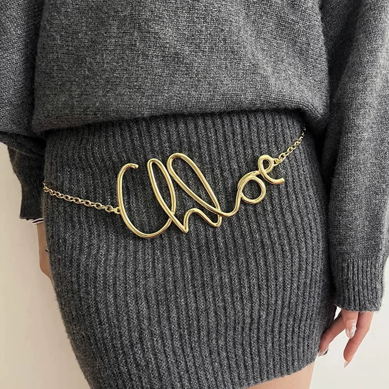 2025 New Retro Gold Letter Wai - Body Jewelry Chain reseña y precio