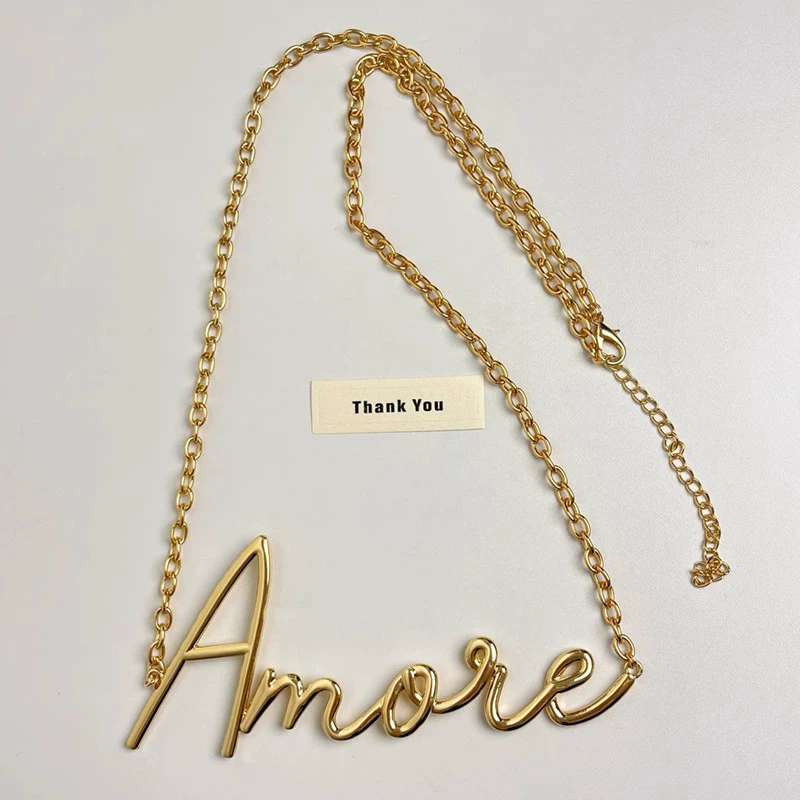 2025 New Retro Gold Letter Wai - Body Jewelry Chain reseña y precio