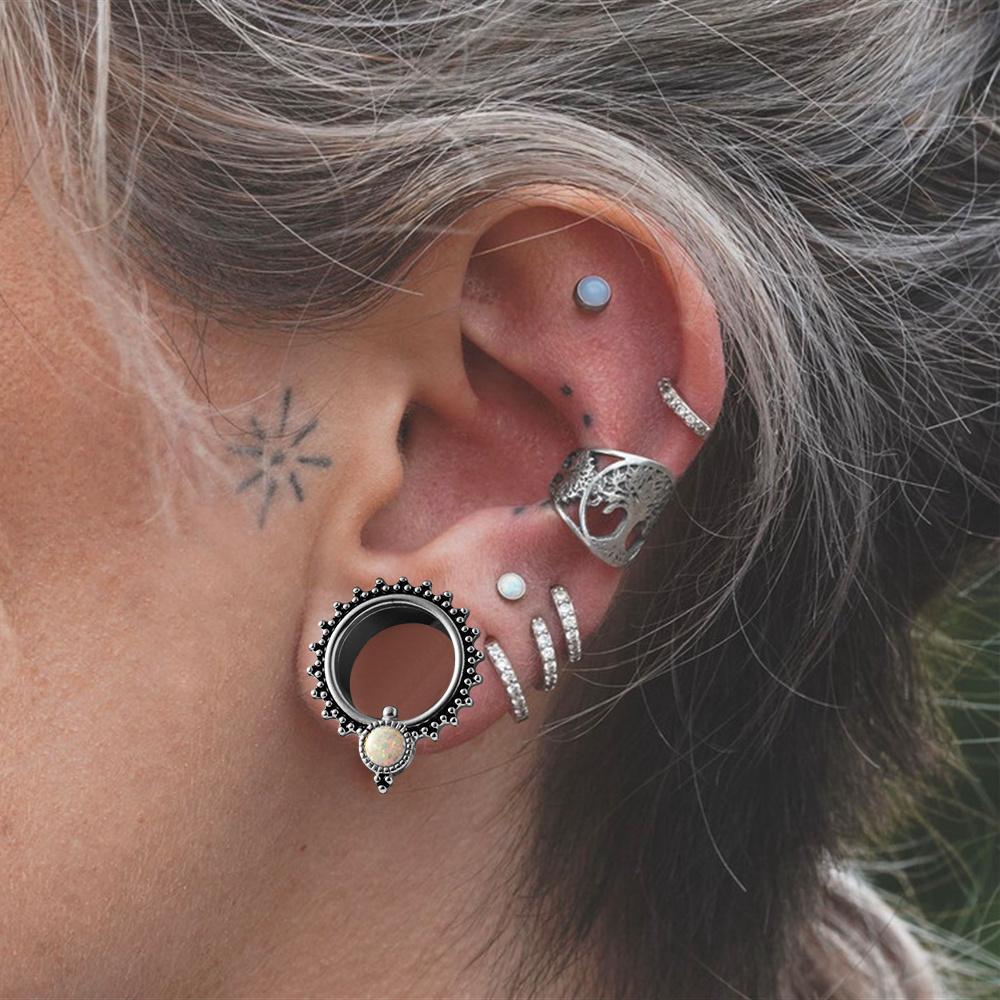 Doearko 2PCS New Arrival opal  - Body Jewelry Gauges reseña y precio