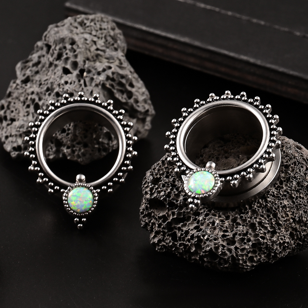 Doearko 2PCS New Arrival opal  - Body Jewelry Gauges reseña y precio