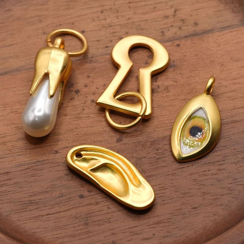 Matte Gold Pearl Pendant Body  - Body Jewelry Ear reseña y precio