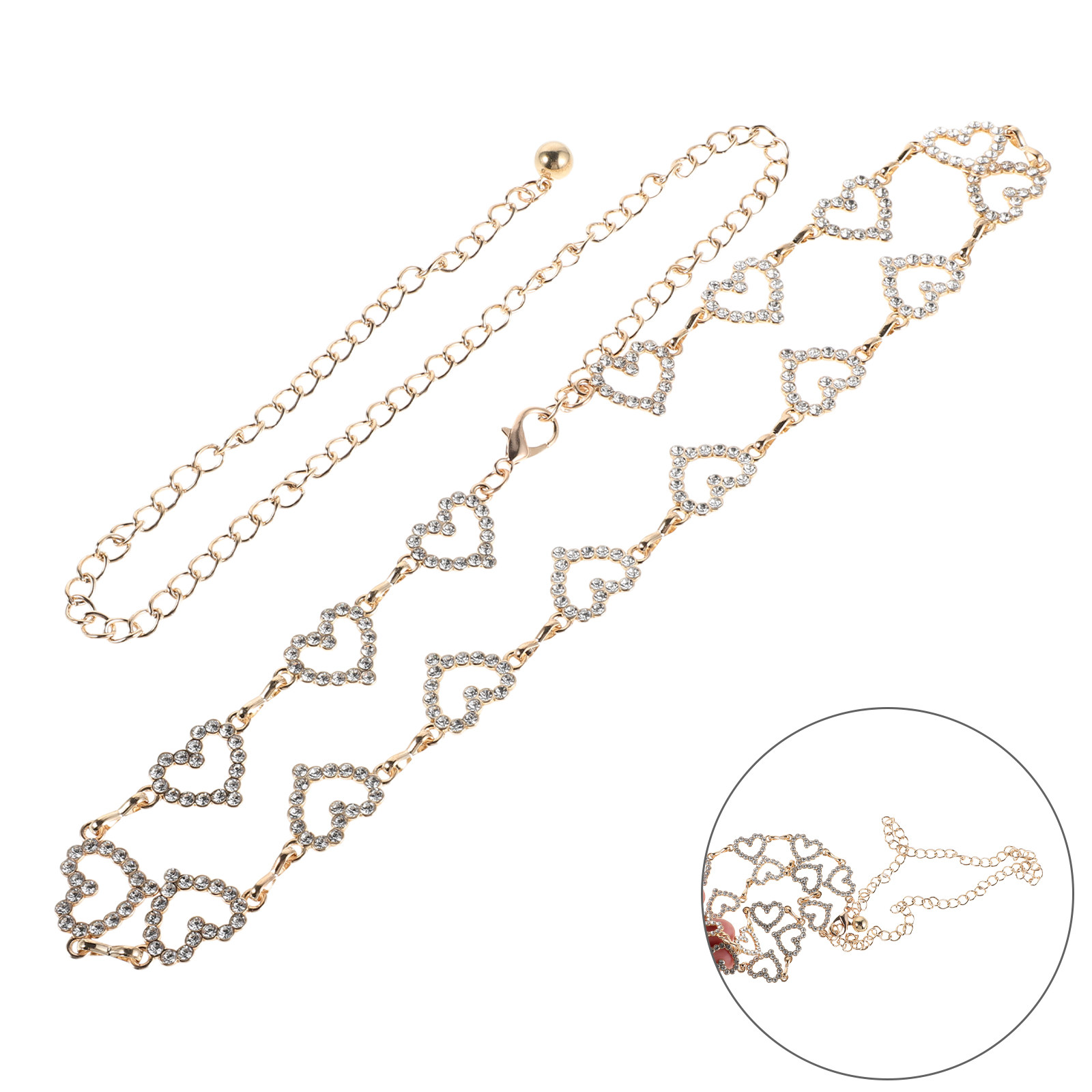 Women Heart Rhinestone Waist C - Body Jewelry Beach reseña y precio