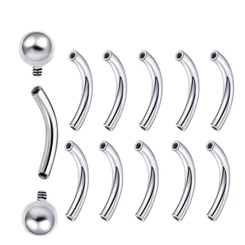 10 Pcs ASTM F136 Titanium PIER - Nipple Bar Curved reseña y precio