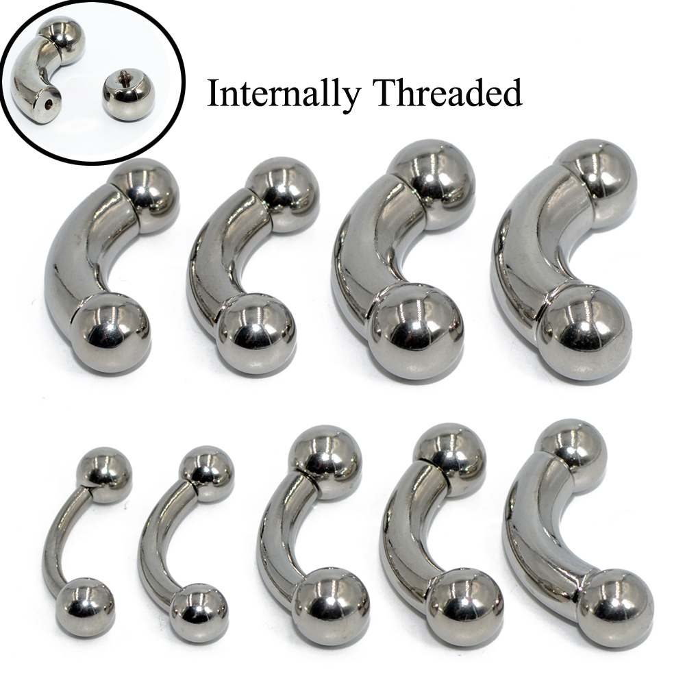 1Pc Big Size Stainless Steel S - Nipple Bar Curved reseña y precio