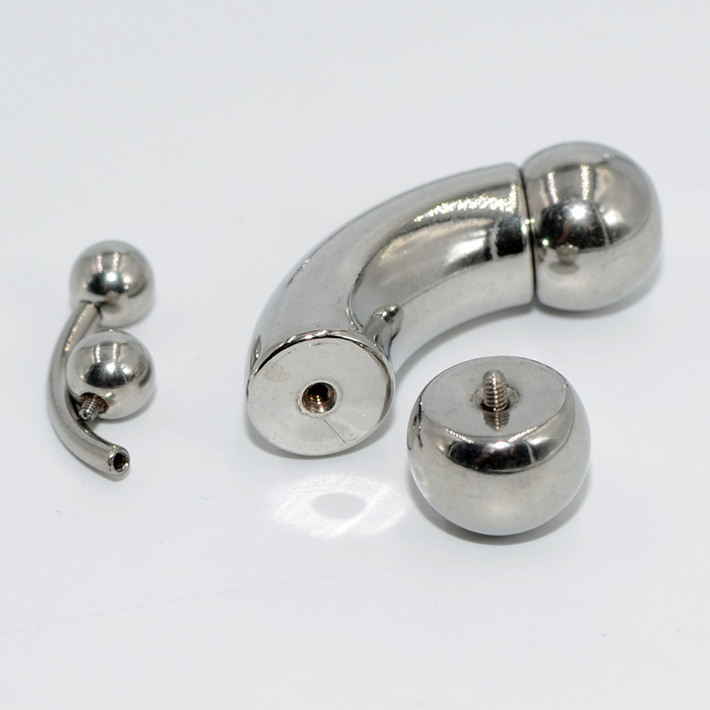 1Pc Big Size Stainless Steel S - Nipple Bar Curved reseña y precio