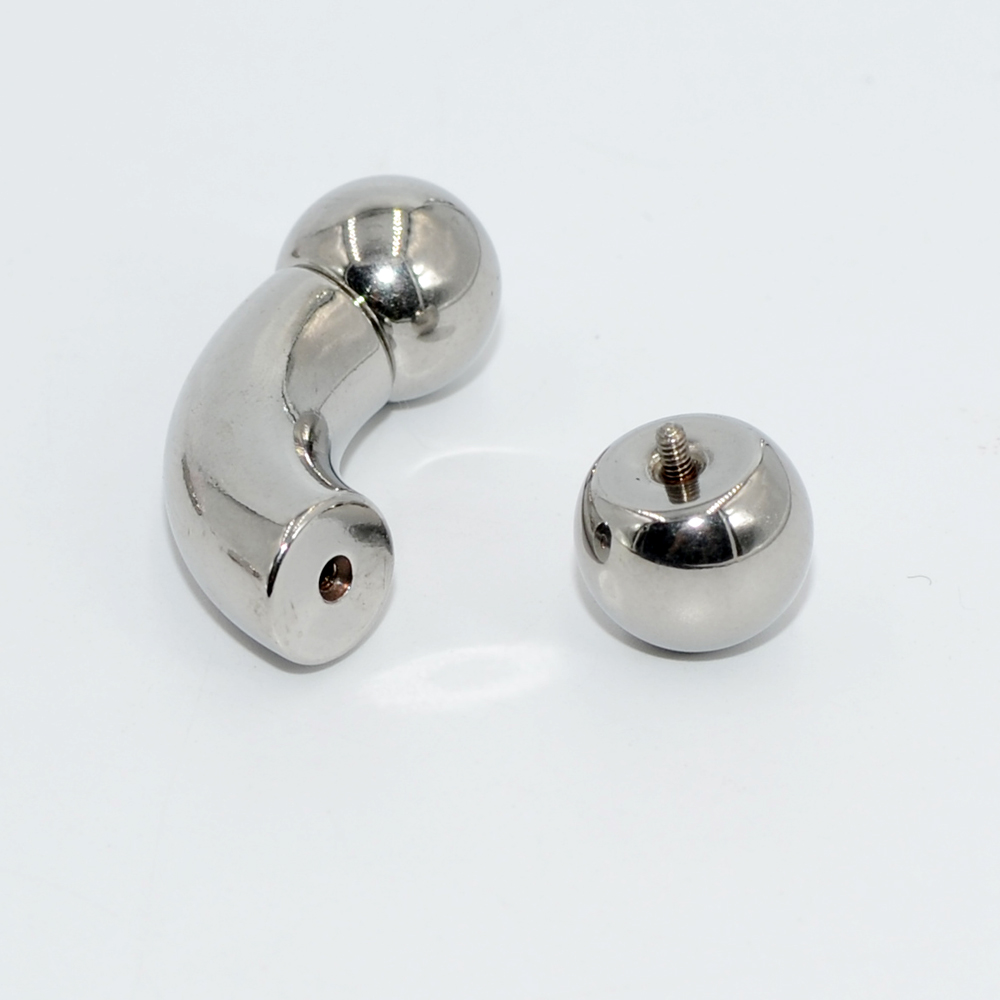 1Pc Big Size Stainless Steel S - Nipple Bar Curved reseña y precio