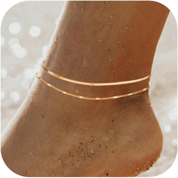 Ankle Bracelets for Women 14k  - Body Jewelry Real Gold reseña y precio
