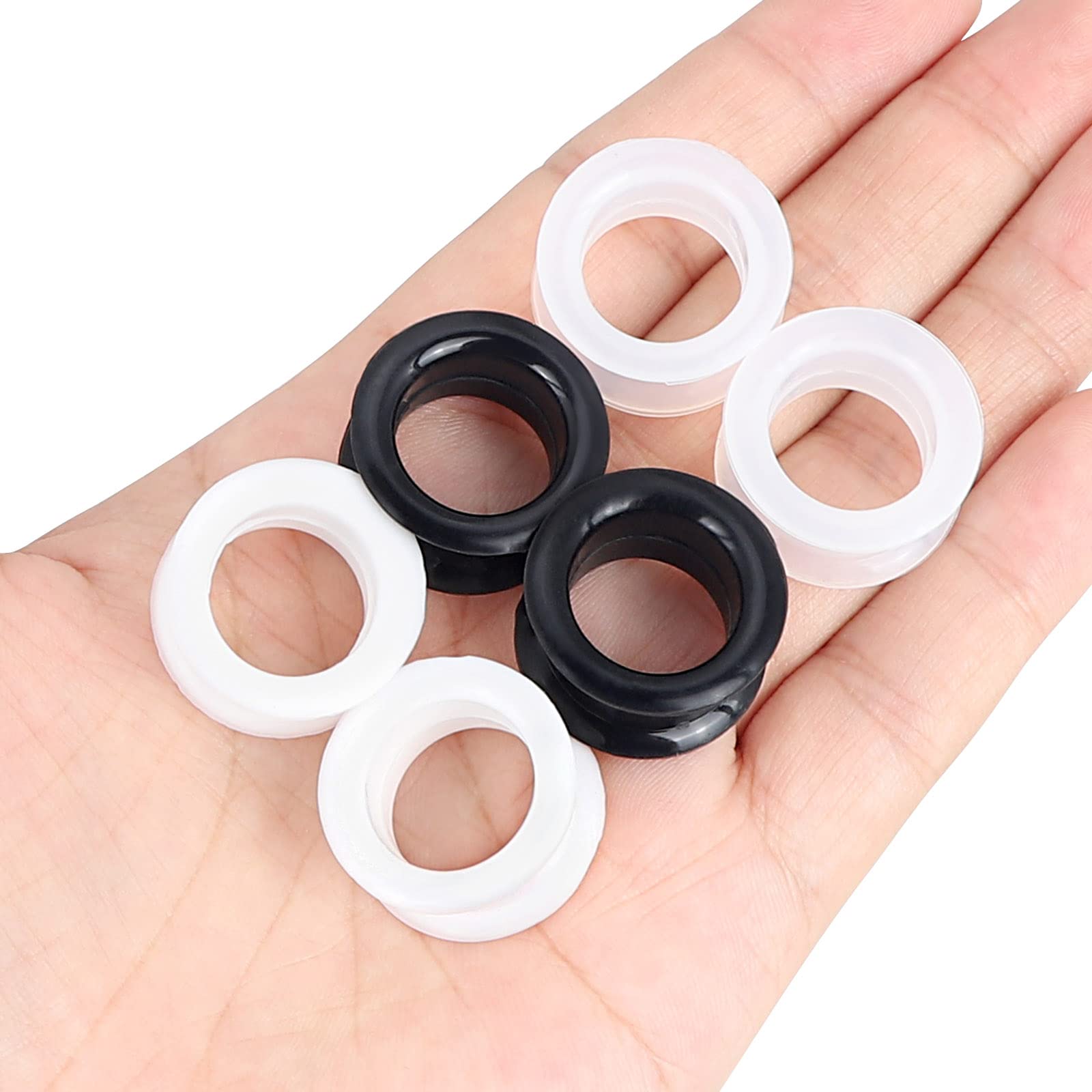 2PCS-6PCS Black Clear White Th - Body Jewelry Gauges reseña y precio