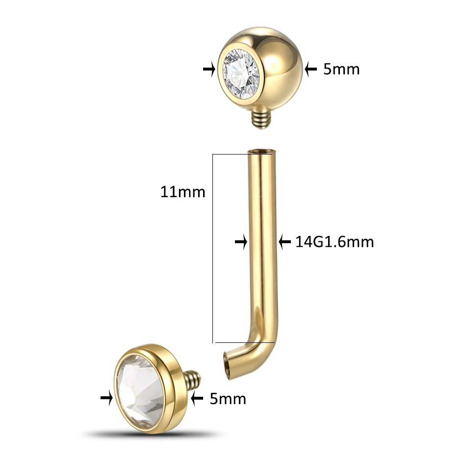 1PC  Implant Grade Titanium Ch - Body Jewelry Vch reseña y precio
