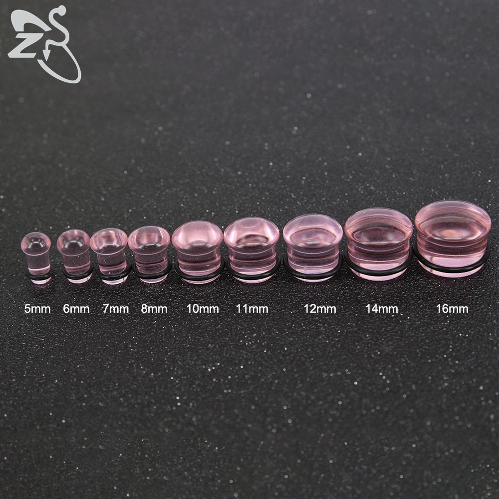 ZS 2pcs/lot Glass Ear Plug And - Body Jewelry Gauges reseña y precio
