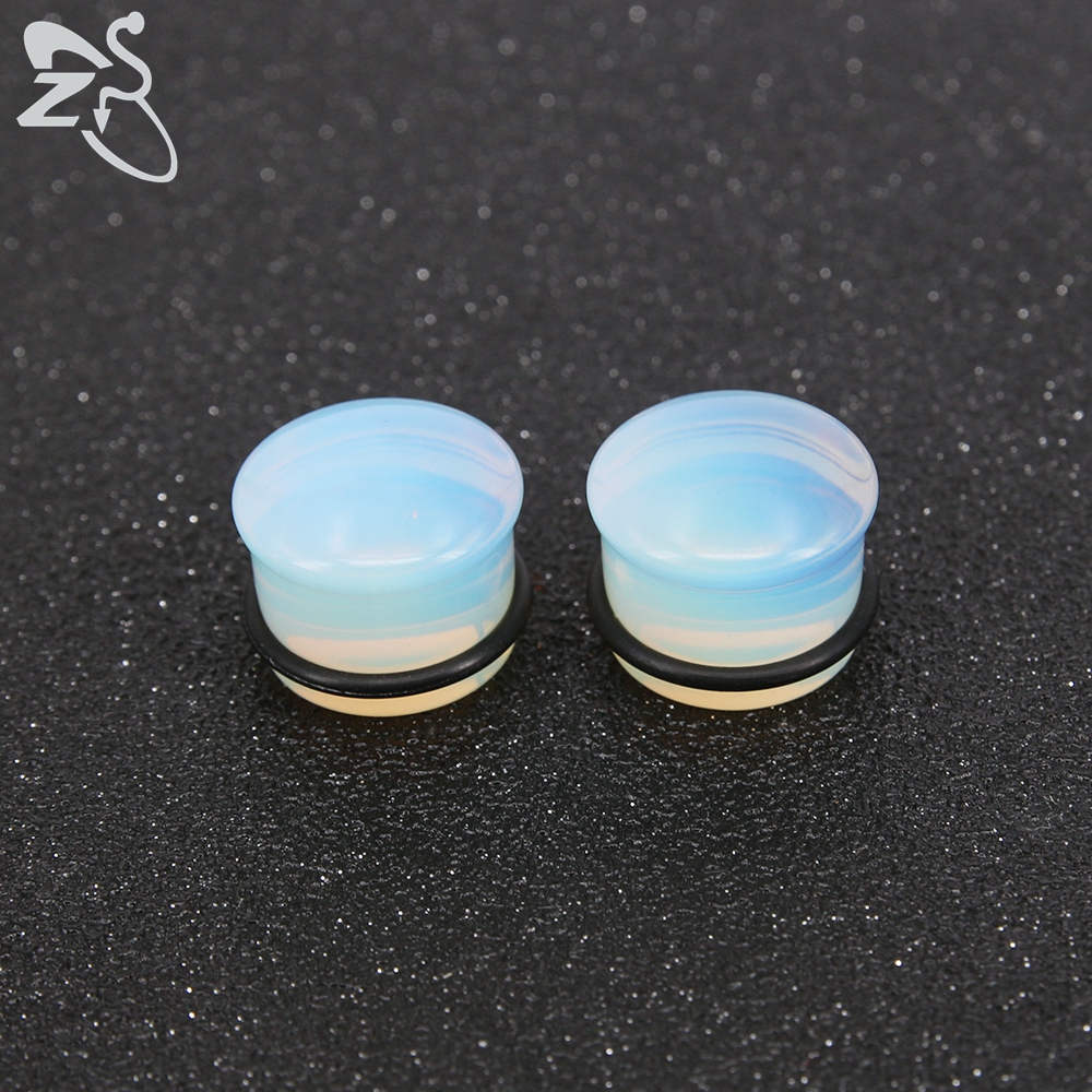 ZS 2pcs/lot Glass Ear Plug And - Body Jewelry Gauges reseña y precio